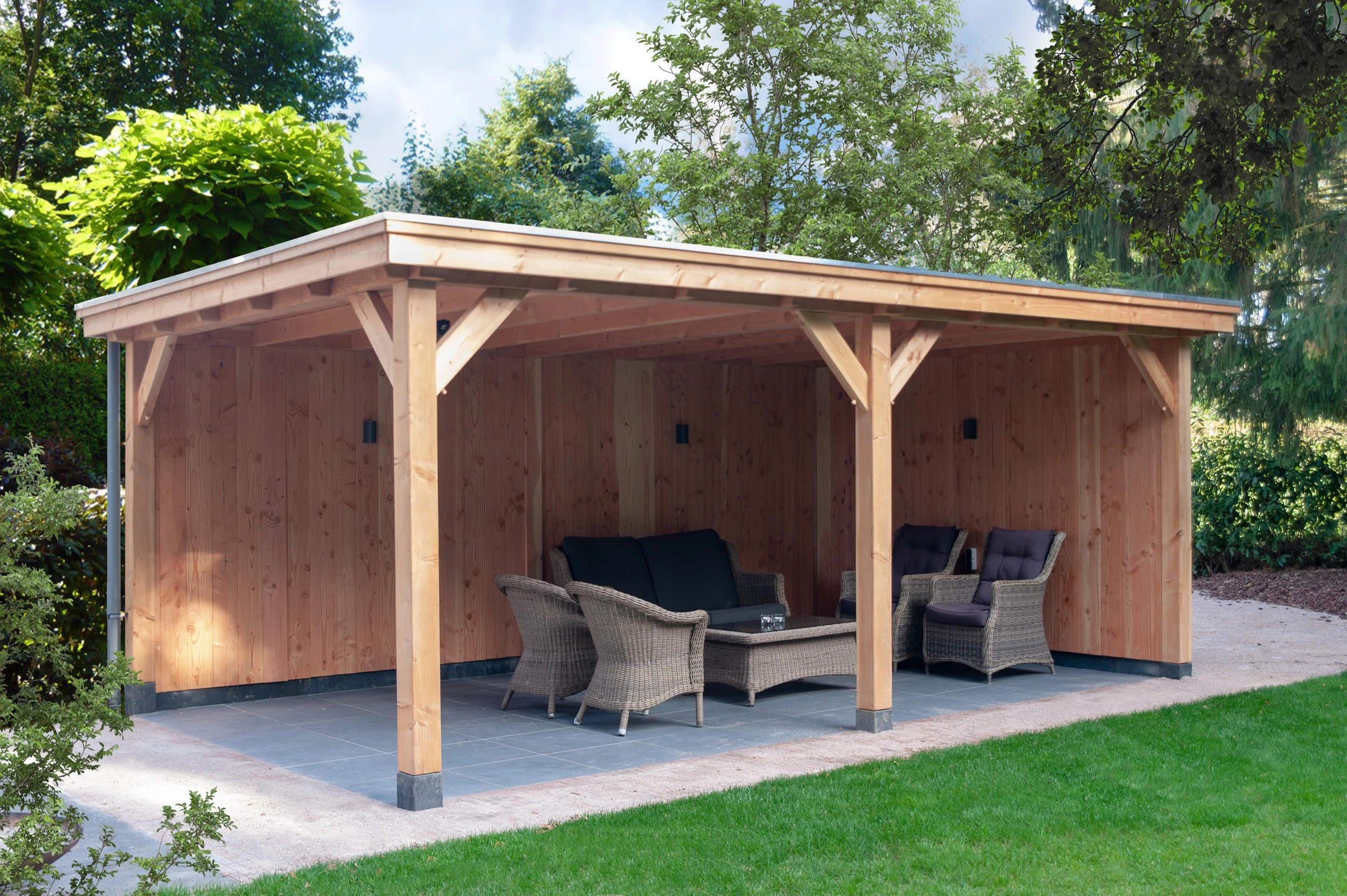 Trendhout Douglas Overkapping Siena 1000 x 415 cm - Afbeelding 3